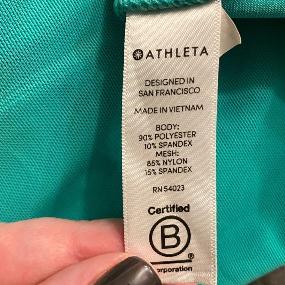 ATHLETA Crosscurrent UPF Jacket High Teal Green Women’s Size Medium Petite - Picture 8 of 8